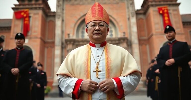 Rekolekcja katolickiego biskupa w Chinach, ukazująca krytykę kolaboracji z reżimem