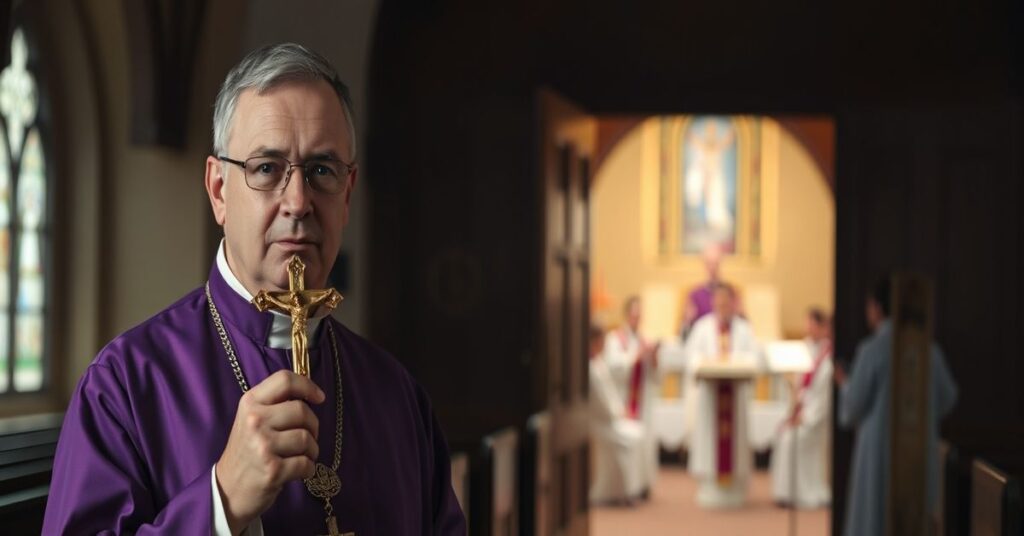 Tradycyjny ksiądz katolicki z krzyżem podczas Wielkiego Postu kontrastuje z niepewnymi praktykami luterańskimi