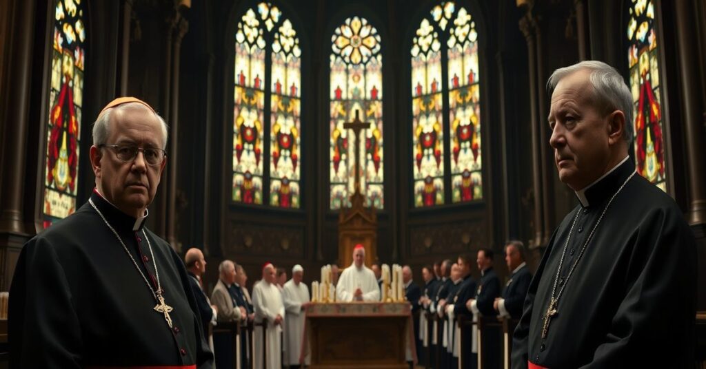 Kardynałowie Gerhard Müller i Robert Sarah w katedrze podczas konfliktu z SSPX dotyczącego konsekracji biskupów bez zgody papieża.