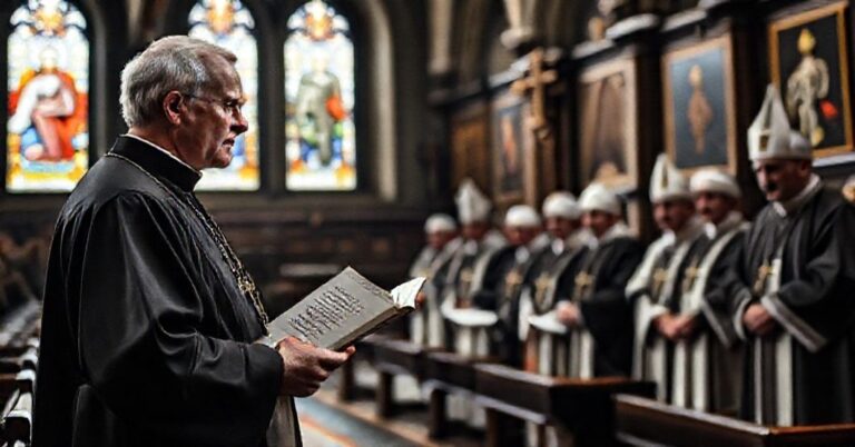 Ks. Martin Grichting w tradycyjnym kościele protestuje przeciwko modernistycznym biskupom wprowadzającym zmiany w prawie kościelnym
