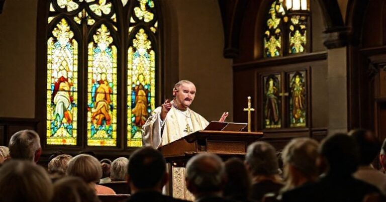 Ksiądz Tadeusz Pacholczyk wygłasza kaza dotyczącą moralnej katastrofy IVF w tradycyjnym kościele katolickim