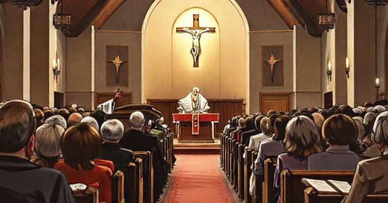 Scena przedstawiająca fałszywe nauki ks. Pawlukiewicza promowane przez portal Opoka podczas Adwentu