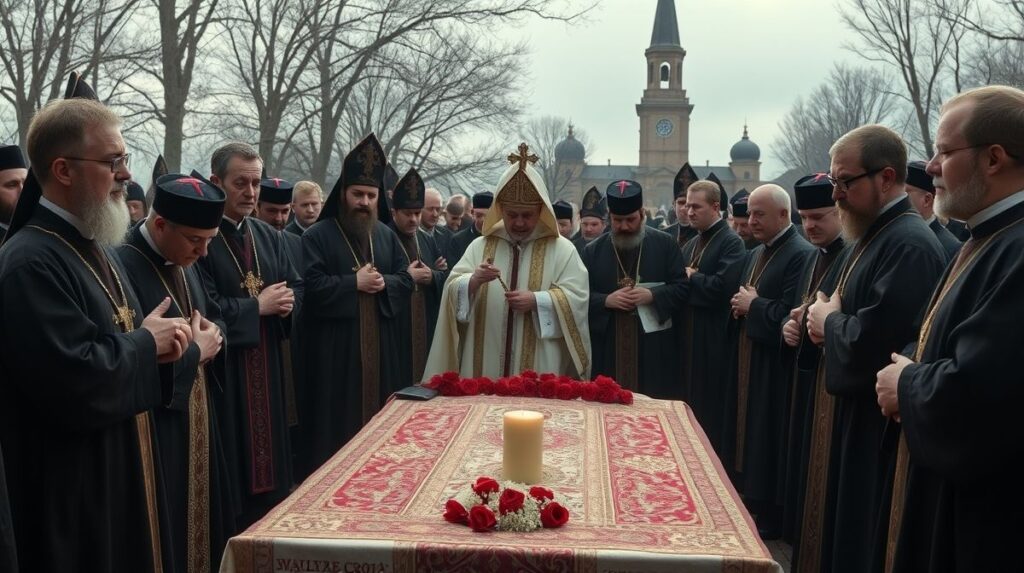 "Księża" Przekazują Relikwie "Papieżowi"