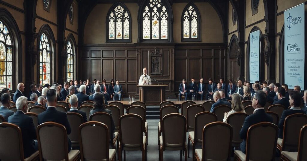 Konferencja KUL w Lubelskim Uniwersytecie Katolickim Jana Pawła II na temat profilaktyki chorób układu krążenia, z udziałem "ks." Mirosława Kalinowskiego i "prof." Macieja Banacha.