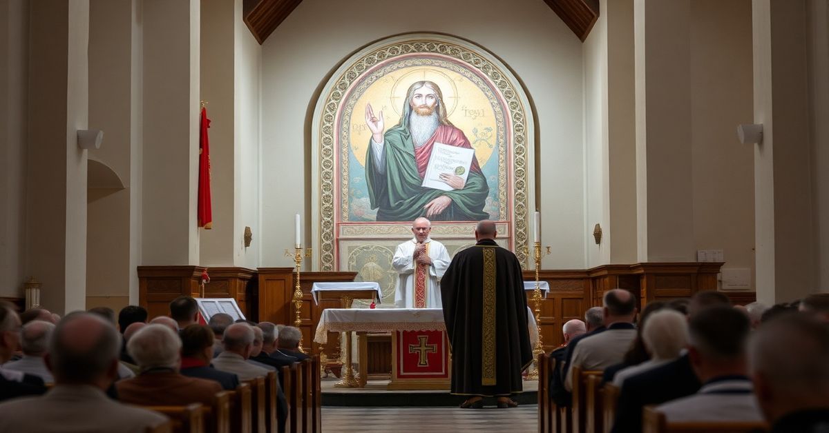 Kwidzyn: Uroczystości odpustowe w sekcie posoborowej Kwidzyn - uroczystości odpustowe w kościele Miłosierdzia Bożego z nową mozaiką Jezusa Miłosiernego według Faustyny Kowalskiej