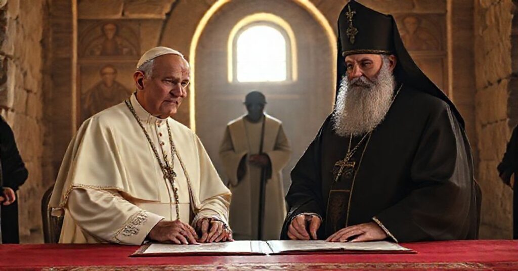 Leon XIV i Bartłomiej podpisują ekumeniczną deklarację w Nicei - zdradę Nicejskiego Symwolu Wiary