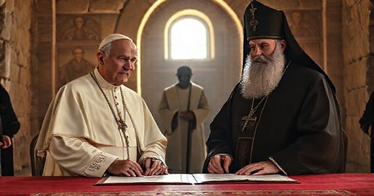 Leon XIV i Bartłomiej podpisują ekumeniczną deklarację w Nicei - zdradę Nicejskiego Symwolu Wiary