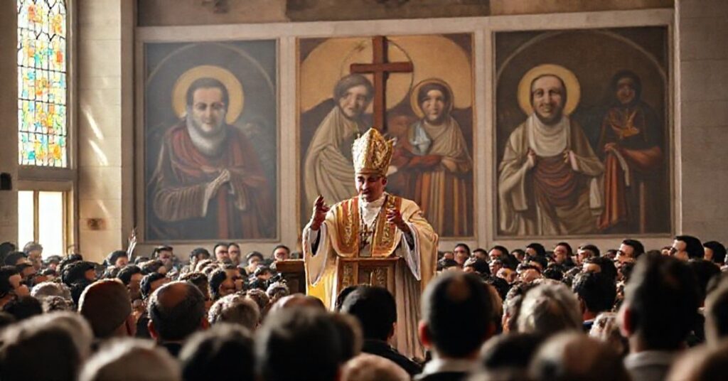 Wybierający się Leon XIV przemawia do młodzieży w Bkerké w Libanie, promując herezję społeczną i utopijny pokój bez Chrystusa.