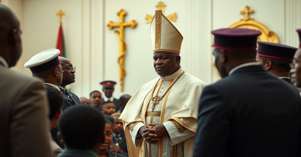 Leon XIV, fałszywy papież, przemawia do młodych ludzi w Kamerunie