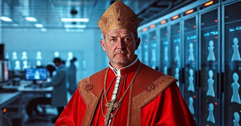 Portret Leona XIV w laboratorium sztucznej inteligencji - krytyka modernistycznej apostazji