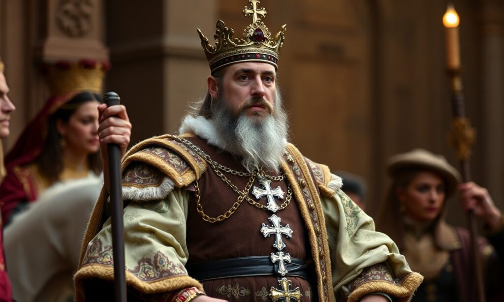 Leon XIV w tradycyjnym stroju kościelnym przed afrykańskimi wiernymi propagującymi synkretyzm religijny.