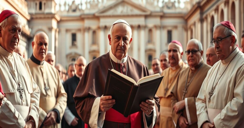 Uzurpator Leon XIV podczas synodalnego zgromadzenia biskupów w Watykanie