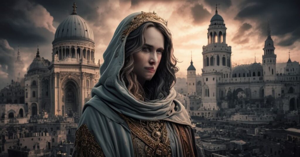 Portret Leona XIV podczas przemowy na Dniu Środków Społecznego Przekazu, symbolizujący fałszywą troskę o ludzką twarz w erze cyfrowej abominacji.