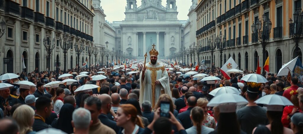 Procesja Bożego Ciała w Madrycie z uzurpatorem Leonem XIV na czele