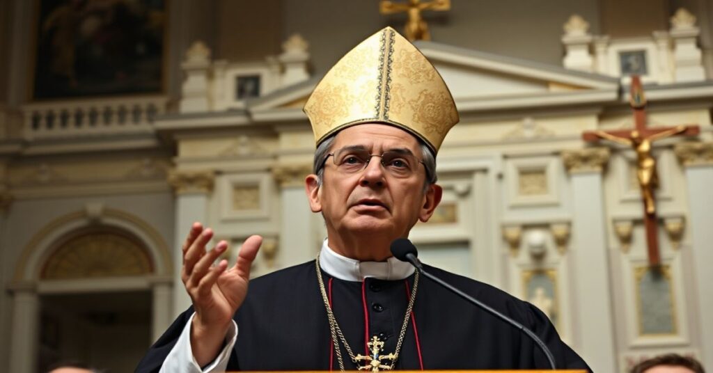 Marcello Semeraro, prefekt dykasterii spraw kanonizacyjnych sekty posoborowej w Watykanie w 2026 roku.