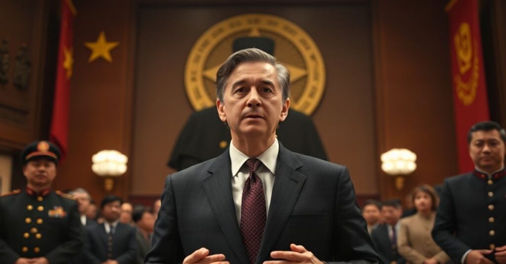 Wizerunek kanadyjskiego premiera Marka Carneya podczas przemowy w Pekinie, wychwalającego chiński reżim i nowy porządek światowy