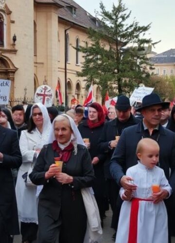 Marsz dla Życia w Koszalinie - tradycyjne katolickie świadectwo Uroczysty marsz katolików w Koszalinie na rzecz życia i rodziny w 2026 roku