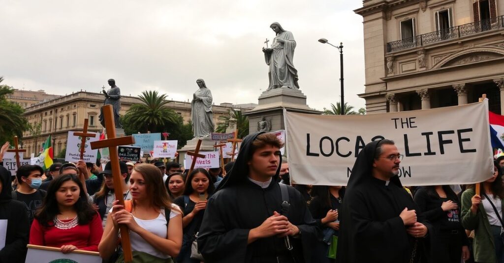 Młodzi katolicy biorą udział w marszu dla życia w Meksyku przeciwko legalizacji aborcji