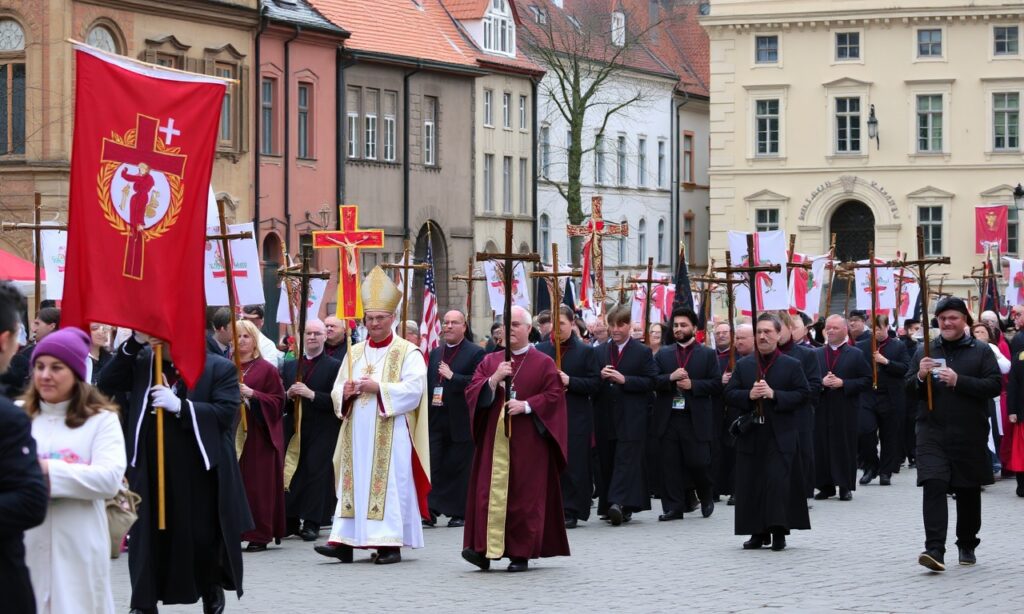 Marsz dla Życia w Poznaniu - procesja z udziałem abp. Zbigniewa Zielińskiego
