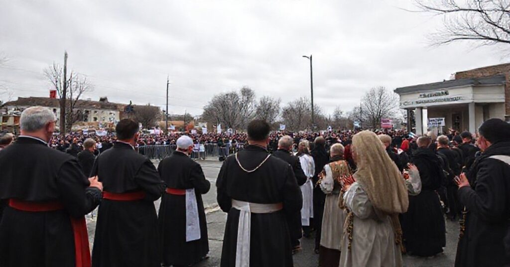 Pielgrzymka tradycyjnych katolików przed kliniką Planned Parenthood w Bostonie z modlitwą różańcową i pokutą publiczną