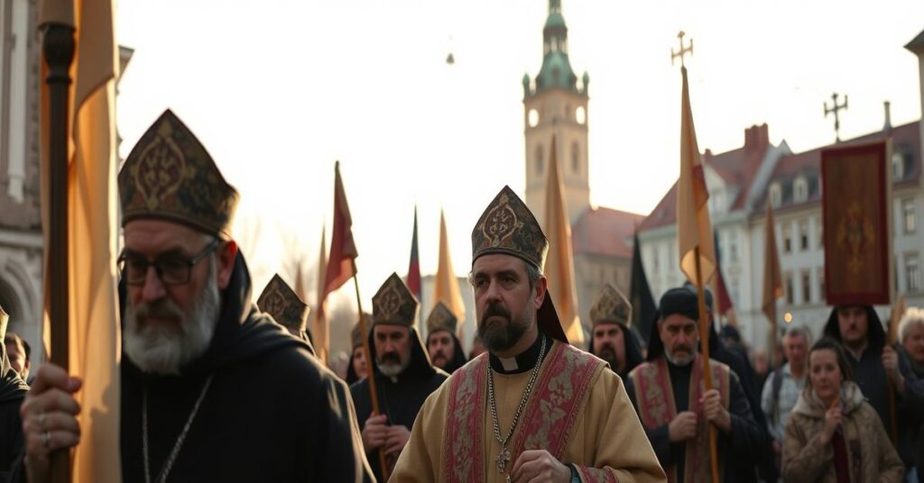 Marsz św. Józefa w Krakowie: tradycyjni katolicy w modlitwie i procesji ulicami miasta