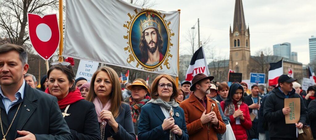 Uroczysty marsz na rzecz życia w Albercie z udziałem polityków i katolików modlących się o ochronę nienarodzonych dzieci