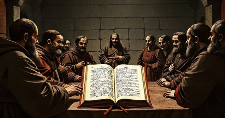 Scena z procesu inkwizycyjnego dotyczącego herezji Guglielmy z Mediolanu