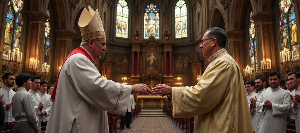 Ceremonia mianowania fałszywego biskupa przez uzurpatora Leona XIV w katedrze