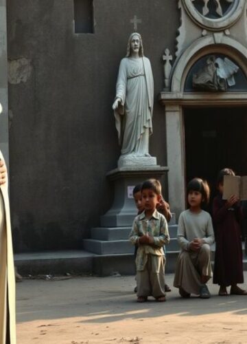 Misjonarz sedevacantysta w Dhace: prawdziwa misja katolicka Tradycyjny katolicyzm w Bangladeszu: misjonarz sedevacantysta modli się z dziećmi ulicy podczas Wielkiego Postu