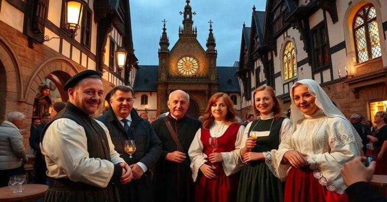 Młoda para modląca się w tradycyjnym kościele podczas Forum Duszpasterstwa Młodzieży.