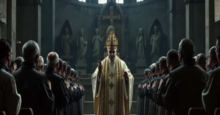 Czarna, bezduchowa msza w Jasnej Górze z modernistycznym biskupem, bez obecności Chrystusa Króla i prawdziwej katolickiej wiary.