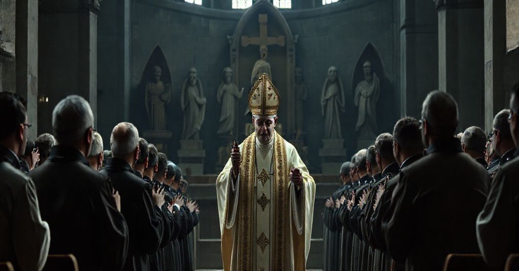 Czarna, bezduchowa msza w Jasnej Górze z modernistycznym biskupem, bez obecności Chrystusa Króla i prawdziwej katolickiej wiary.