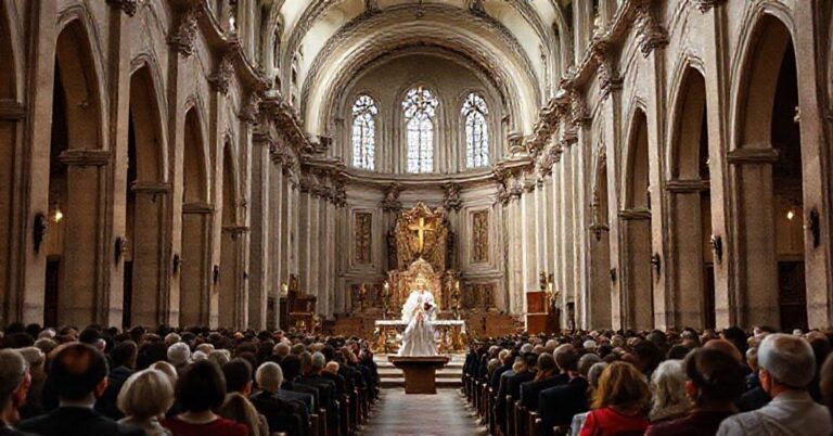 Sobór warszawski z "abp" Adrianem Galbasem na kazalnicy propagującym modernistyczną wizję Rodziny Kościoła