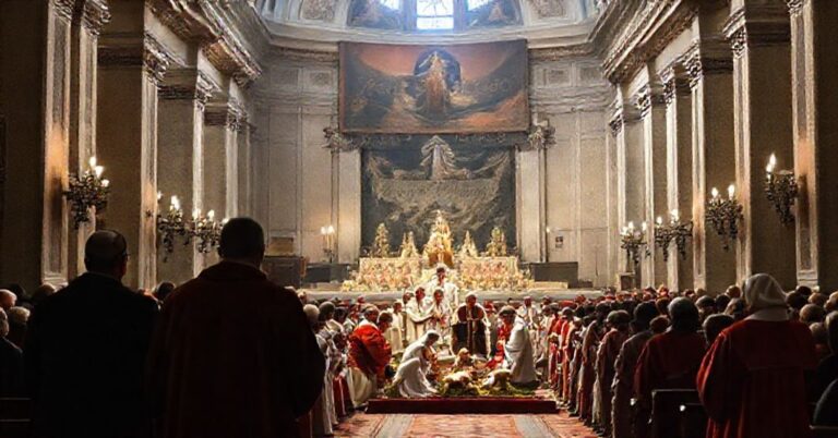 Krytyka modernistycznych zmian liturgicznych w Watykanie pod Leonem XIV: półpusta bazylika św. Piotra podczas kontrowersyjnej mszy w Boże Narodzenie