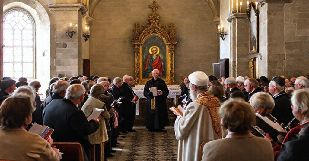 Zbieranie modernistycznych edukatorów w sanktuarium Jasnej Góry z fałszywym "biskupem" Markiem Mendykiem na czele.