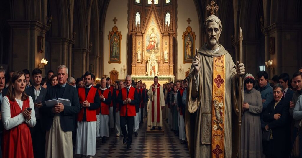 Uroczystość św. Józefa w Olsztynie pod przewodnictwem modernistycznego 'metropolity' Józefa Górzyńskiego - symboliczne zbezczeszczenie tradycyjnego kultu