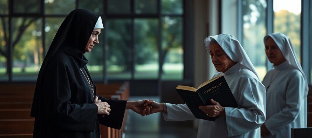 Siostra Bernadetta ignoruje tradycyjne formy nowicjatu i kanoniczne wymogi Kościoła - zdjęcie krytyczne wobec modernistycznej formacji zakonnej propagowanej na portalu Opoka
