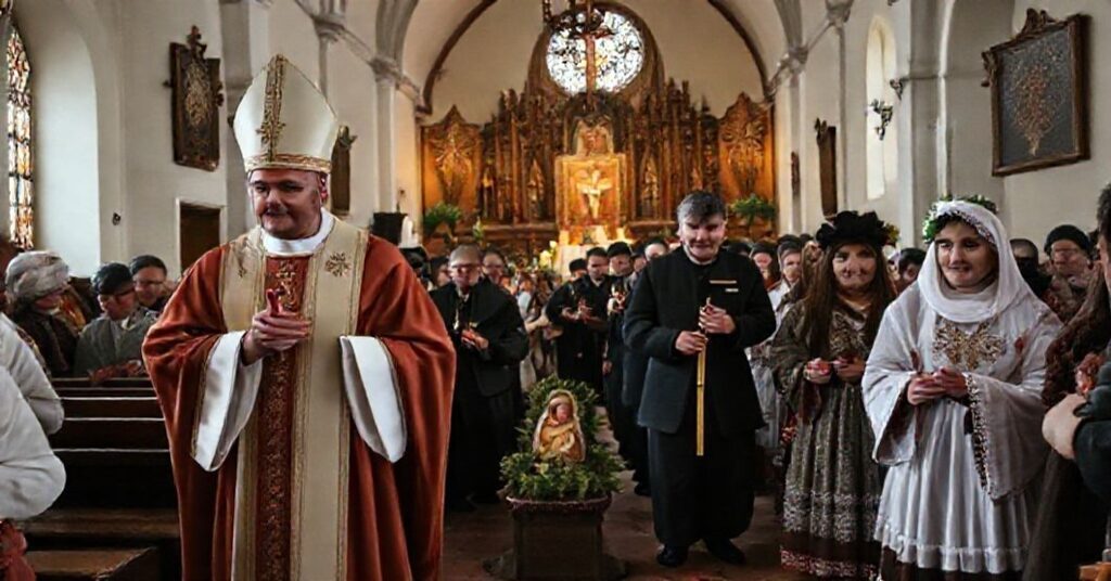 Obrzek liturgii: modernizacja Pasterek w Miętustwie zamiast Adoracji Dzieciątka