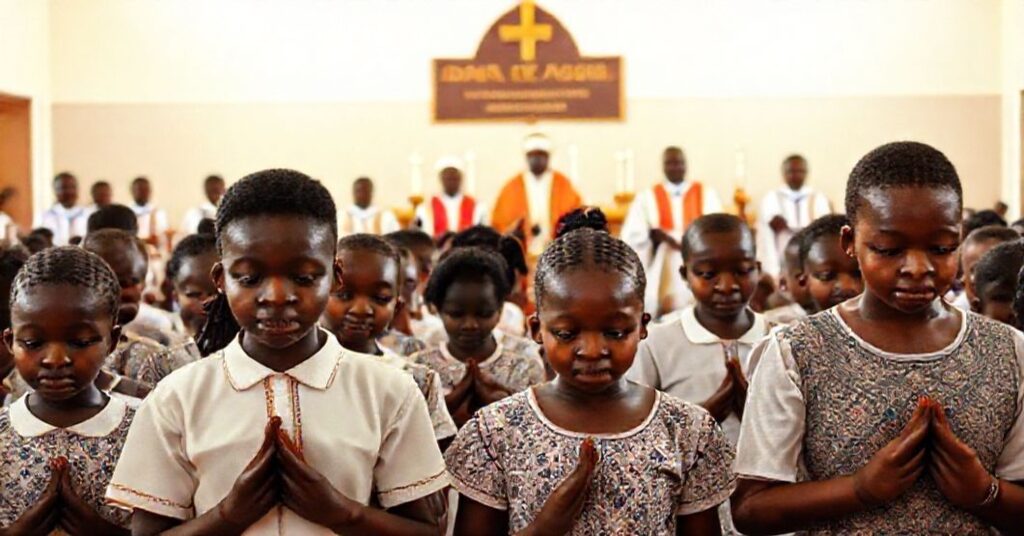 Sobór modlitwy dziękczynnej w szkole katolickiej w Nigerii po uwolnieniu porwanych uczniów