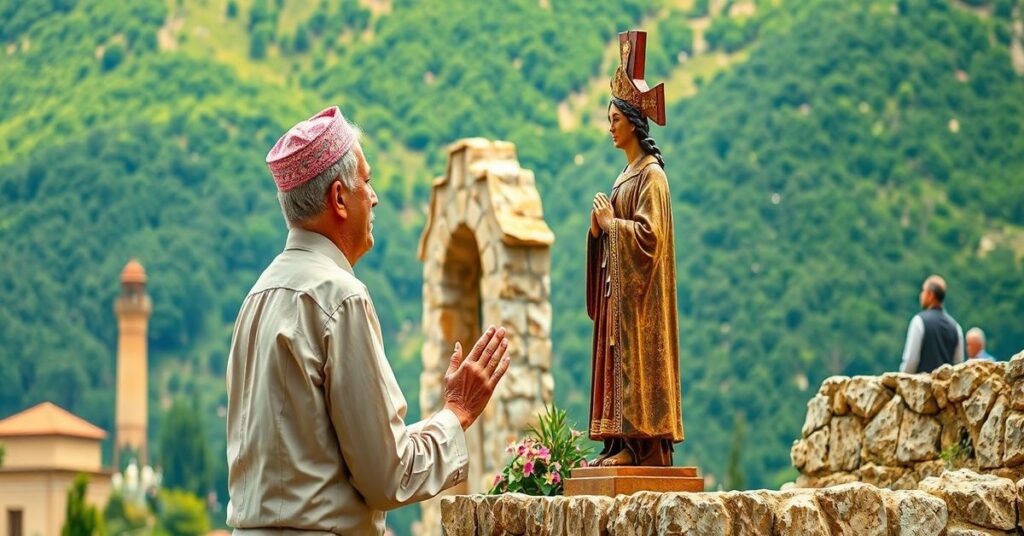 Modlitwa przed wizerunkiem "św." Szarbela w Libanie: tradycyjna pobożnłość katolicka a nowośredni synkretyzm