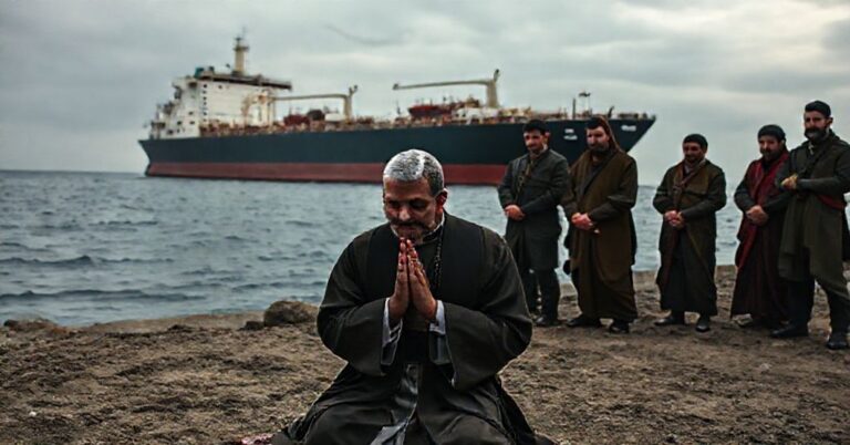 Pasterz katolicki modli się za prześladowanymi chrześcijanami w Iraku podczas incydentu z tankowcem Talara