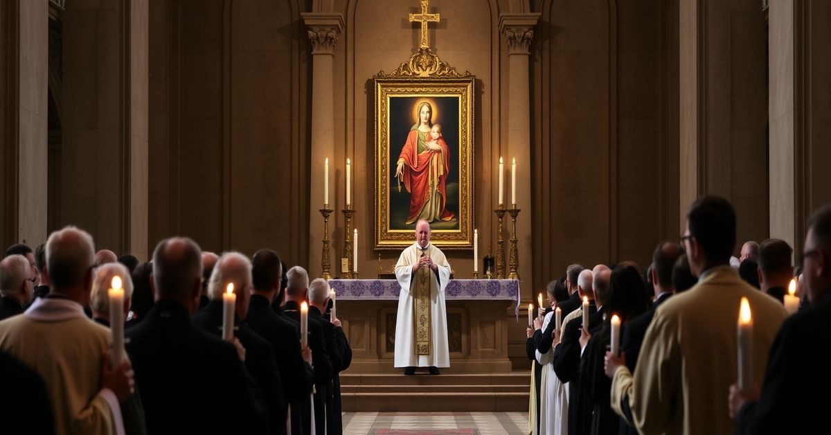 Msza w Sanktuarium Fałszywego Bożego Miłosierdzia w Płocku z biskupem Szymonem Stulkowskim; kult herezji modernistycznych