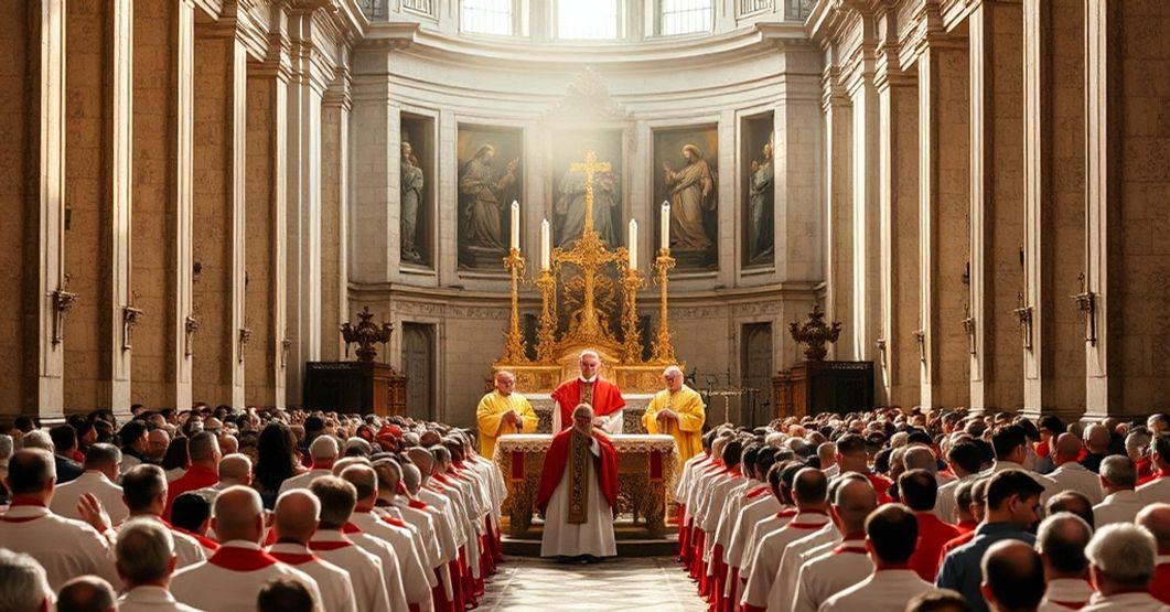 Sobótka Msza św. w nadzwyczajnej formie rytu rzymskiego odprawiana przez "kardynała" Raymonda Leo Burke'a w Bazylice św. Piotra w okresie "pielgrzymki Summorum Pontificum"