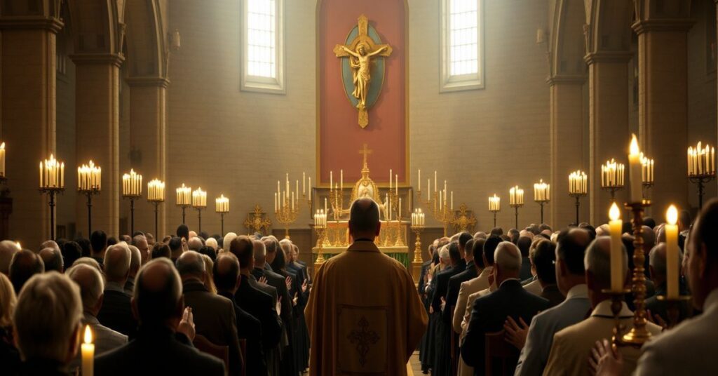 Msza św. w katedrze polowej z udziałem „biskupa” Wiesława Lechowicza w ramach modlitwy o pokój