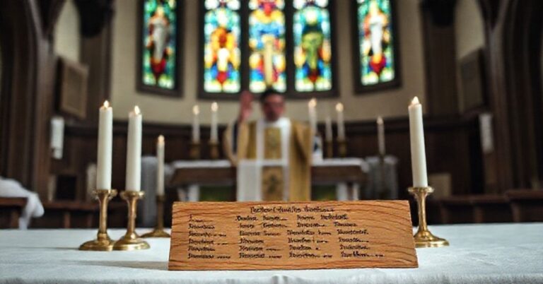 Sobótni kościół w tradycyjnym stylu przy świetlistej mszalnej uroczystości za zmarłe bezdomne osoby