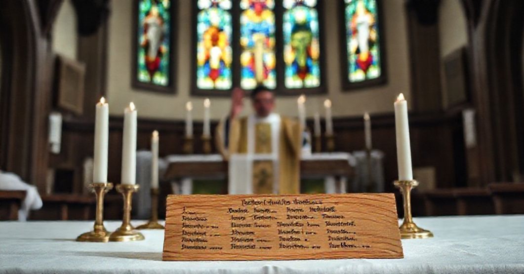Sobótni kościół w tradycyjnym stylu przy świetlistej mszalnej uroczystości za zmarłe bezdomne osoby