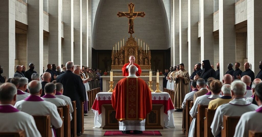 Msza katolicka w modernistycznej "katedrze" św. Ansgara w Danii z udziałem pseudo-kardynała Pietro Parolina