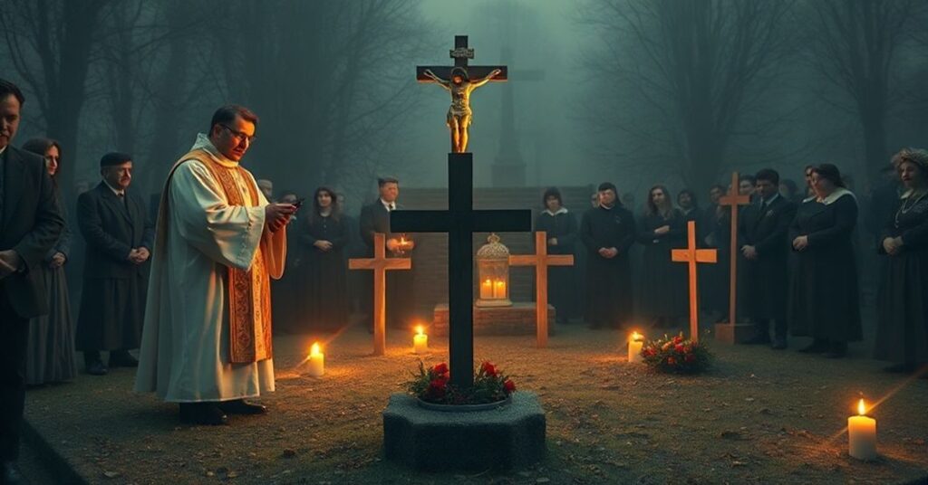 Sobór katolickiej mszy świętej w intencji zamordowanych dzieci w obozie koncentracyjnym w Łodzi