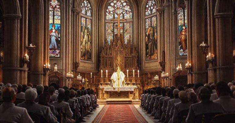 Tradycyjna katolicka Msza za zmarłych w rycie trydenckim w katedrze