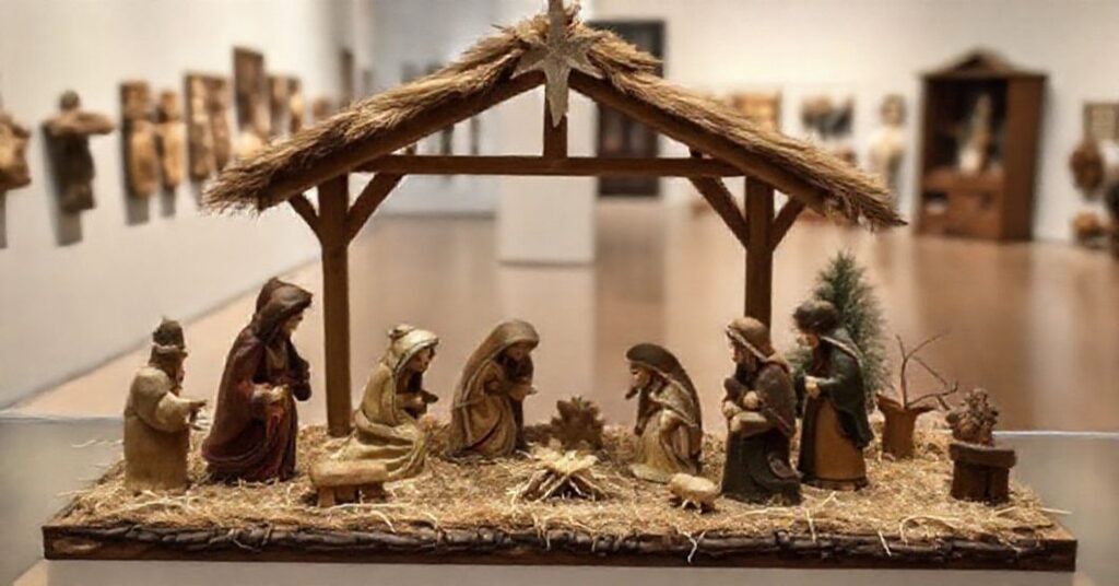 Szopka bożonarodzeniowa w Muzeum Wsi Kieleckiej - tradycyjne szopki bez elementów religijnych